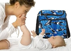 Orca Whale Diaper Bag Whale - Baby Bag for New Dad Father or Mom NEW Mother Baby Shower Gift Idea