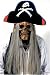 Pirate Skull Mask with Hat and Hair