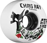 BONES WHEELS 80A Chris Ray Skateboard Wheel (White, 54mm)