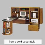 Bush(R) Contours Desk And Armoire, Natural Cherry/Galaxy