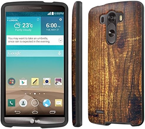 NakedShield LG G3 (Wood) Total Hard Armor LifeStyle Black Phone Case