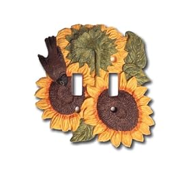 Sunflower Double Light Switch Plate Cover