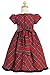 Plaid Holiday/Christmas Girls Dress with Velvet Trim
