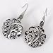 Antique Stytle Tibet Silver Crytsal Hollow Carved Dangle Chandelier Earrings