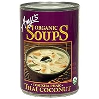Amy's Organic Thai Coconut Soup (Tom Kha Phak), 14.1-Ounce Cans (Pack of 12)