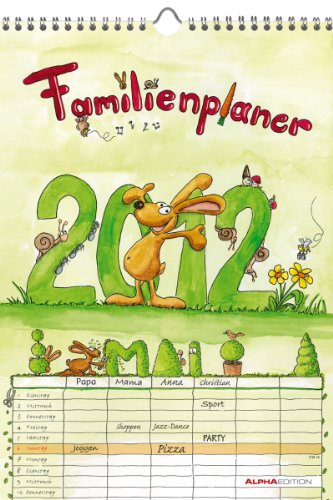 Familienplaner 2012. Kalender 23,7 x 34 cm mit Ringbindung, 6 Spalten, inkl. Ferienterminen