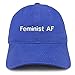 Trendy Apparel Shop Feminist AF Embroidered Soft Low Profile Adjustable Cotton Cap - Royal