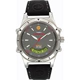 Timex Mens Expedition Combo Black Leather Watch, Stopwatch, Countdown Timer, Alarm, Indiglo, 50... by Timex