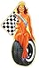 Checkered Flag Pin Up Girl Decal 6