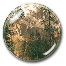 Rocky Mountain Landscape - Crystal Dome Paperweight