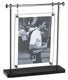 Umbra Trapeze Double-Sided 5-by-7-Inch Desktop Photo Frame, Espresso