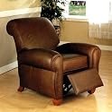 Monterey Brown 100% Italian Leather Sofa Club Chair Recliner