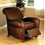 Monterey Brown 100% Italian Leather Sofa Club Chair Recliner