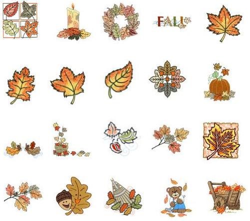 Brother PES Embroidery Machine Card AUTUMN BEAUTY 