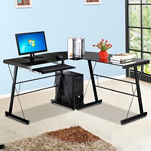 L- Shaped Desk Corner Workstation Computer Table Home Office Study Furniture