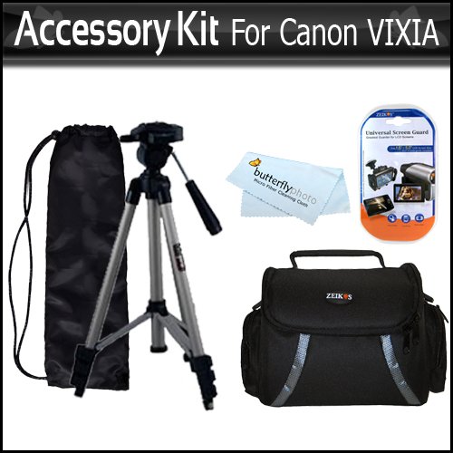 Vixia Bundle Includesfull  Carrying Hg20  M300 Tripoddeluxe  Accessory  Cleaning Screen S200 S400  Camera Bag Canon  Cloth   Camcorder Hf200 Case Protectorsmicrofiber Hg21 Canon