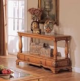 Old World Storage Sofa Table By Coaster Furniture