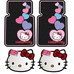 Hello Kitty Face Floor Mats Set