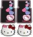 Hello Kitty Face Front & Rear Car Truck SUV Floor Mats + Bonus Bling Sticker Kit