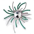 Swarovski Crystal May Birthstone Flower Brooches And Pins