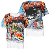 Kyle Busch #18 Nascar 2010 Total Print Tee by Chase Authentics (White-Red-Yellow)