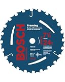 Bosch CB724AB10 7-1 4-Inch 24 Tooth ATB Framing Saw Blade with 5 8-Inch and Diamond Knockout Arbor