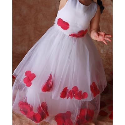 Sophias Style Boutique Red Petal Wedding Flower Girl Pageant Dress 2T-14
