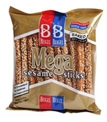 Beigel Pretzels, Sesame Mega Sticks, 5.3-Ounce Packages (Pack of 20)