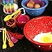 Zak Designs Confetti 4-piece Plastic Mixing Bowl Set, Kiwi, Red & Turquoise