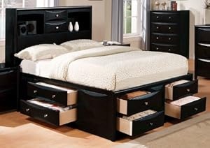6 Amherst Espresso Eastern King Sleigh Bed With Storage Drawers By Acme Furniture Comforter Sets Linon Home Decor Luxor Folding