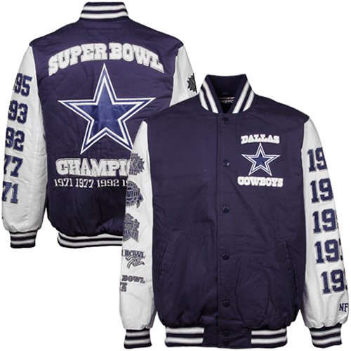 Dallas Cowboys Canvas Varsity Jacket Large