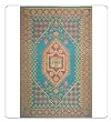 Outdoor Area Rug or Kitchen Mat 4 x 6 Turkish Aqua Patio Indoor Outdoor Rugs Reversible & Waterproof