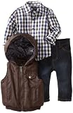 Kenneth Cole Baby-boys Infant Hooded Vest with Shirt and Jean