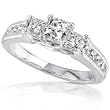 1.00ct Diamond Engagement Ring in 14k White Gold (H-I/I1-I2)