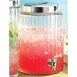 Glass Round Beverage Containers Dispenser with Spout