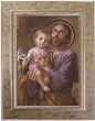 Holy Family Mahogany Wood Framed Art Under Glass, 8" x 6" Frame, 4" x 6" Print - MADE IN ITALY