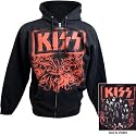 KISS 'Red Hit' Black Zippered Hoodie