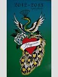 Ed Hardy Teal Peacock Happiness 2012/2013 2 Year Pocket Planner Calendar
