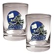 New York Giants 2pc 14oz Rocks Glass Set - Helmet logo NFL Football