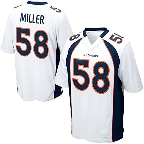 MStanley Mens Player Game Jerseys Denver Broncos #58 Von Miller White(1) Adult Game Jersey