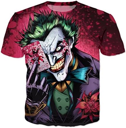 Apparel Inter 3D Printed Women Men The Joker Batman Short Sleeve Casual T-Shirt