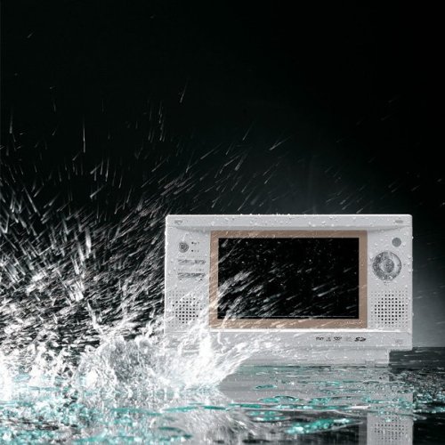 TWINBIRD DVD ZABADY ワンセグチューナー搭載ポータブル防水DVDプレーヤー VD-J713CW セラミックホワイト画像7