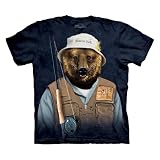 Fly Fishing Hoops Manimals T-shirt 100% Cotton Short Sleeve Shirt