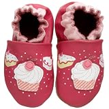 Robeez Soft Soles Petite Cakes Slip On (Infant/Toddler/Little Kid),Fuchsia,6-12 Months (2.5-4 M US Infant)