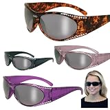 Global Vision Marilyn-1.5 Women's Sunglasses With Colored Frames and 50 Swarovski Crystal Rhinestones Eyewear