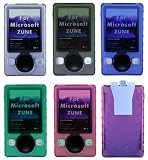 PCMICROSTORE Brand (2nd Generation) Microsoft Zune 80GB Crystal Carrying Case with Removable Belt Clip - 5 Color Choices