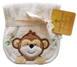 Naturally for Baby Organic Milo Character Applique Burpcloth, Large