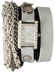 Triple Chain Wrap Watch-Grey