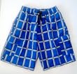 Mens Swim Trunks by RS Surf with Elastic Waist, 2 Side Inseam Pockets, 2 Cargo Pockets, Faux Board Short Front, Fully lined. Royal Plaid in sizes M-2X.
