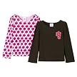 Toddler Girls' Circo&reg; 2-pack Long-sleeve Tee - Apple Print/Brown